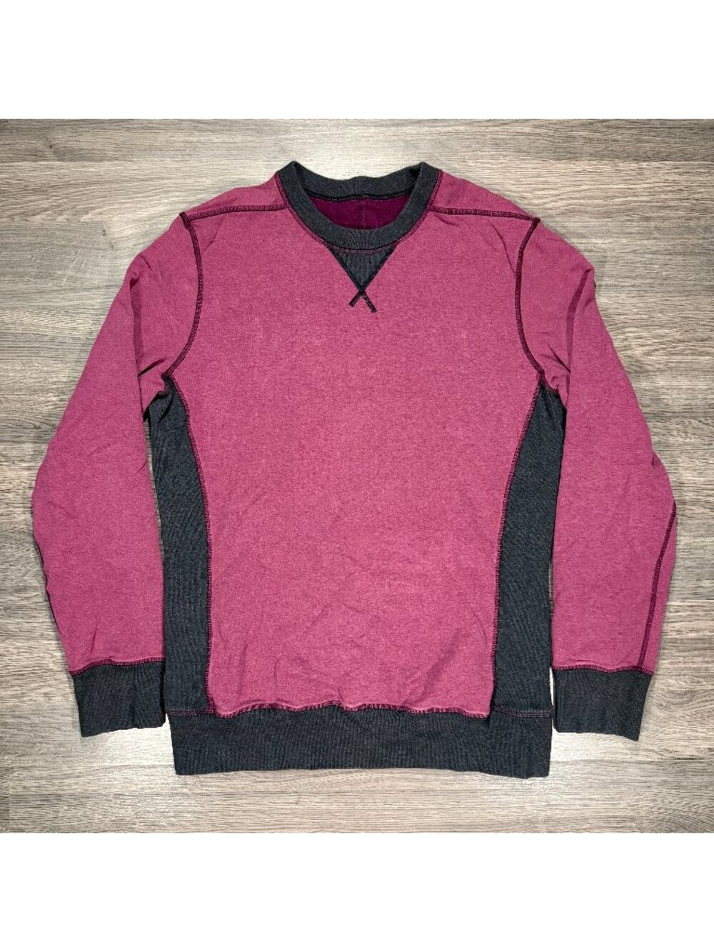 Lululemon Men's All Town Crew Long Sleeve - Purple/Black
